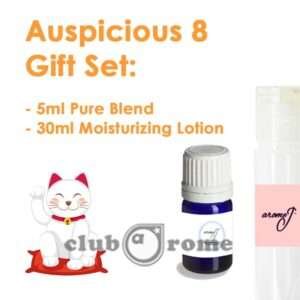 Gift Set - Auspicious 8 [5ml Pure Essential oil Blend & 30ml Blended Moisturizing Lotion]